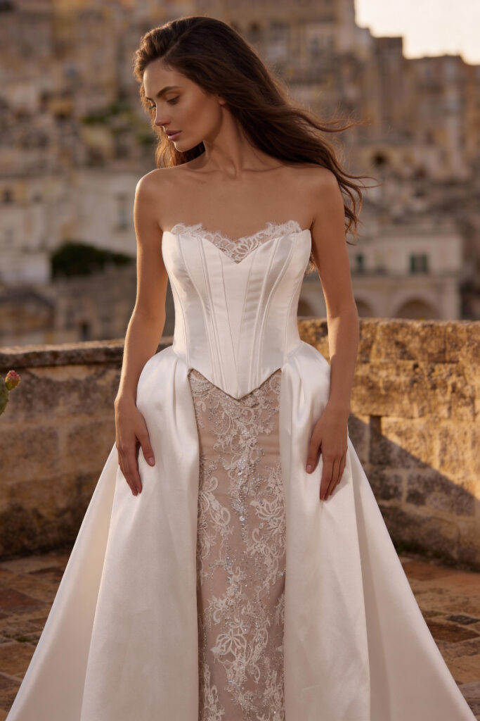 Robe de mariée MONICA LORETTI 8397 Ermina+cover dress