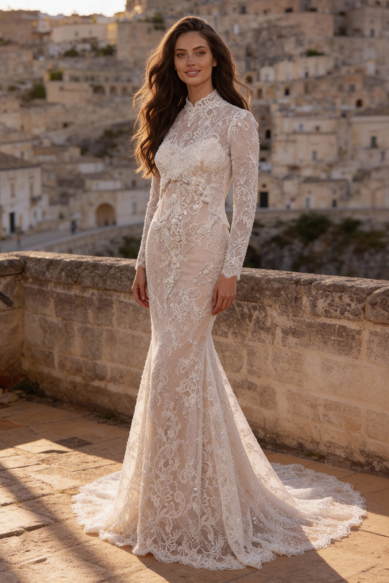 Robe de mariée MONICA LORETTI 8397a Ermina + bolero