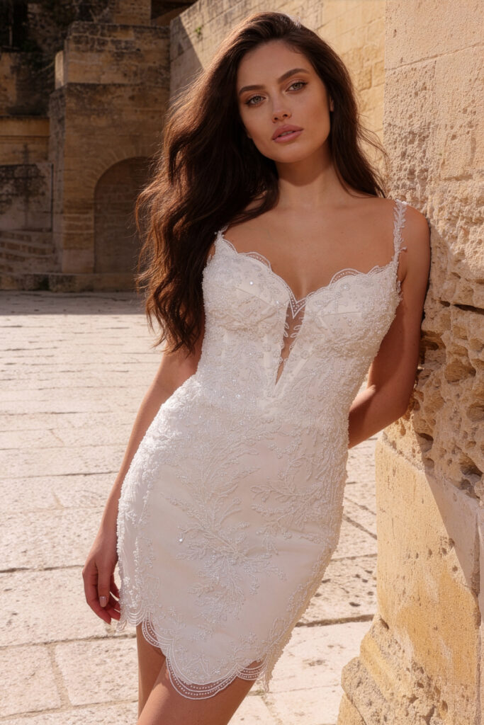 Robe de mariée MONICA LORETTI 8424 Fulvia+overskirt 9902